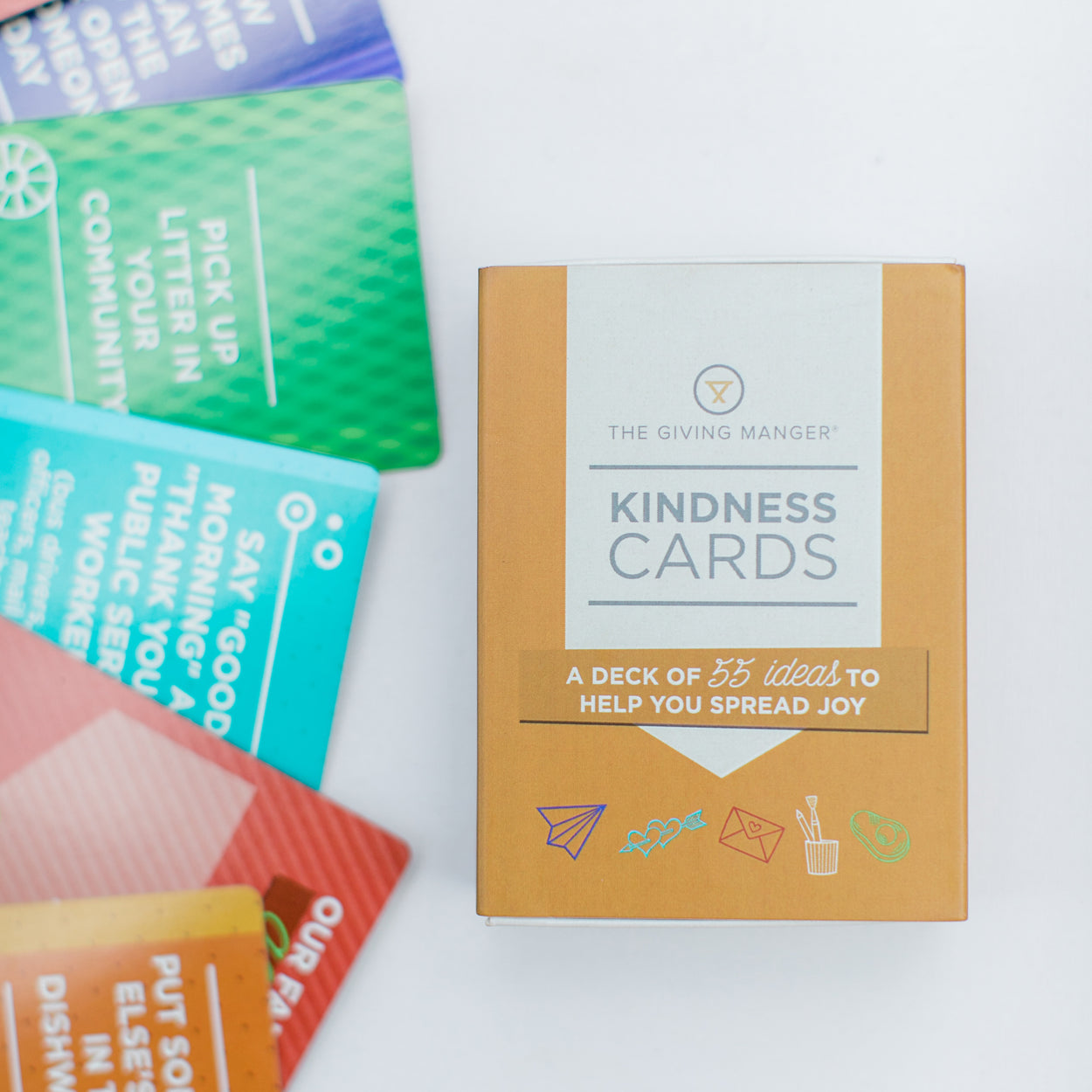Kindness Cards are a deck of 55 ideas to help you spread joy