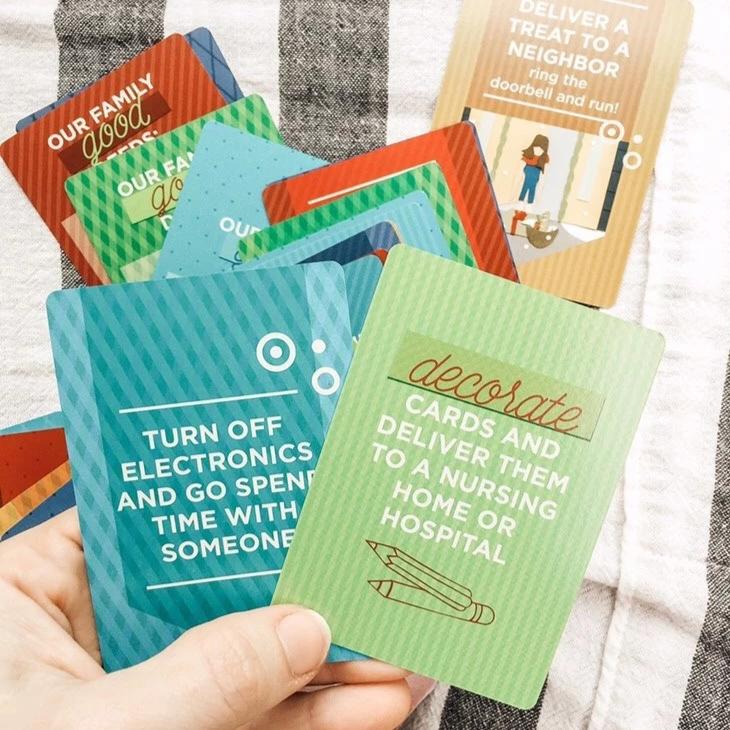 Kindness Cards are a deck of 55 ideas to help you spread joy